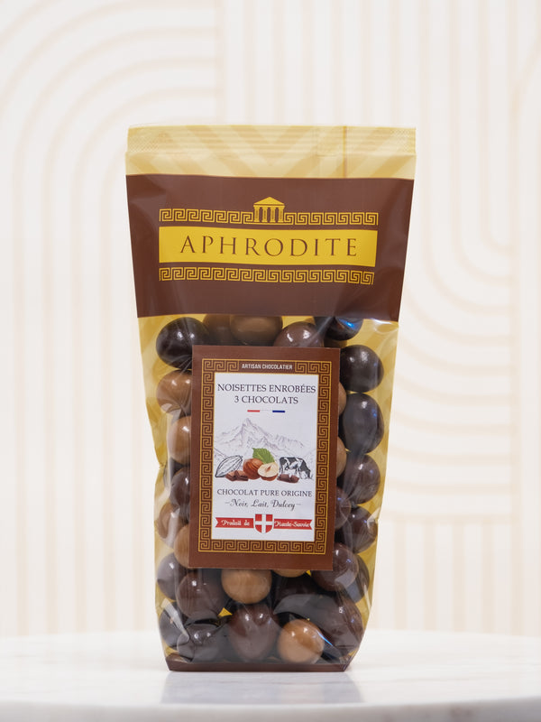 Billes de noisettes chocolat noir, lait, Dulcey