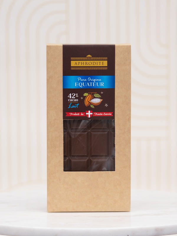 Tablette chocolat au Lait pure origine Équateur 42%