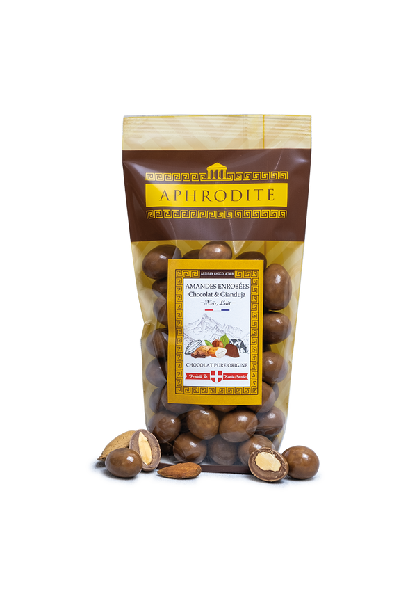 Galets amandes enrobées praliné et chocolat noir, lait